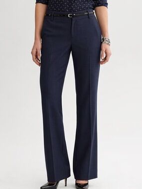 Banana Republic Martin Fit Pants Navy Size 8 EUC Wool Blend